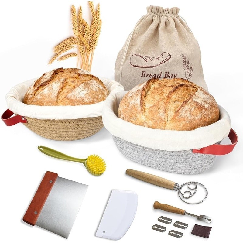Complete Sourdough Starter Kit Beginners W/ Bread Storage & Dough Tools New