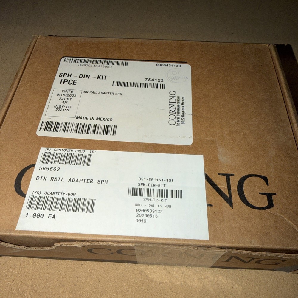 Corning SPH-DIN-KIT Single-Panel Housing (SPH) Accessories DIN Rail bracket