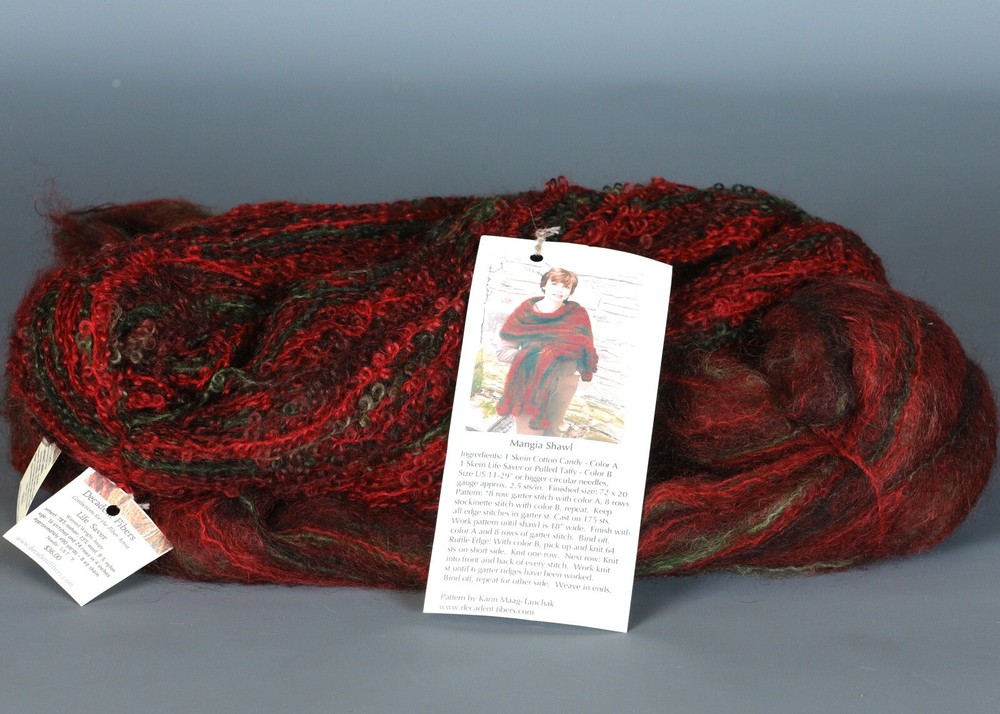 DECADENT FIBERS MANGIA SHAWL Complite Wool Material & Pattern