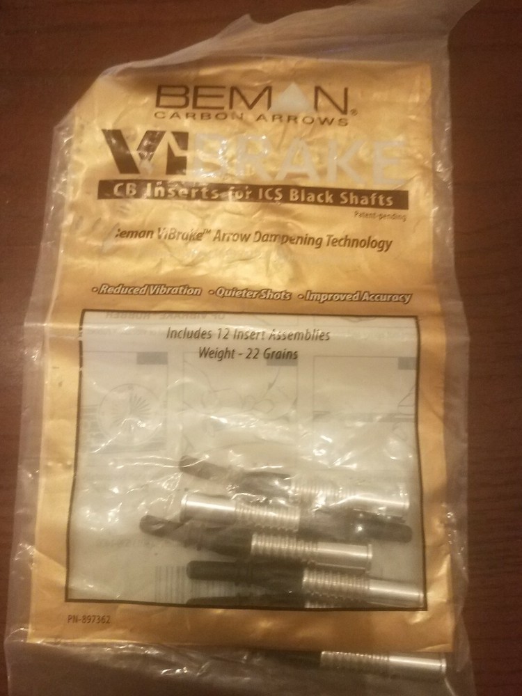 BEMAN CB INSERT, ONE DOZEN INSERTS, FOR ICS BLACK SHAFTS, 22 GRAINS, PN 897362