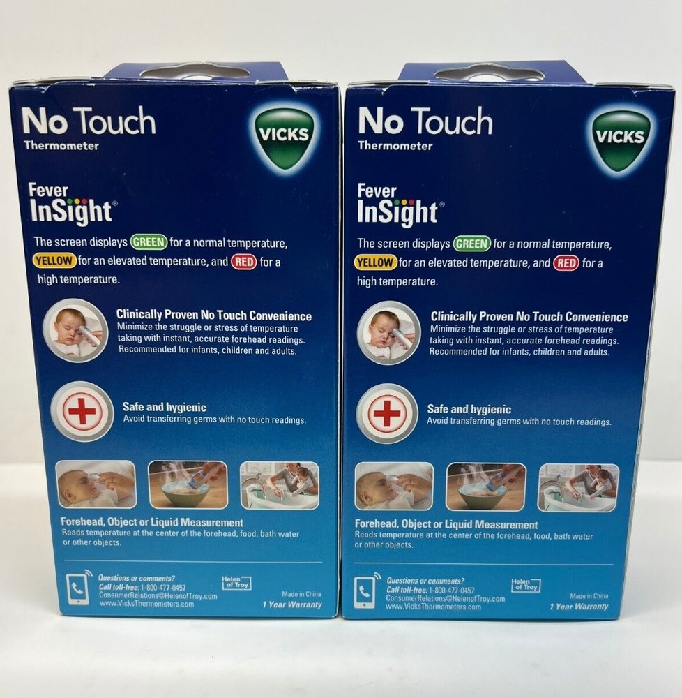 2X Vicks Forehead No Touch 3-in-1 Thermometer