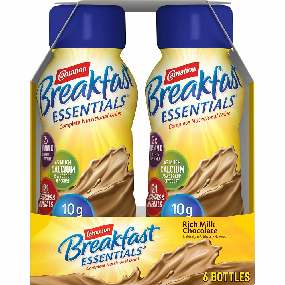 24 Nestle Carnation Breakfast Essentials Nutritional Drink Chocolate 8 oz