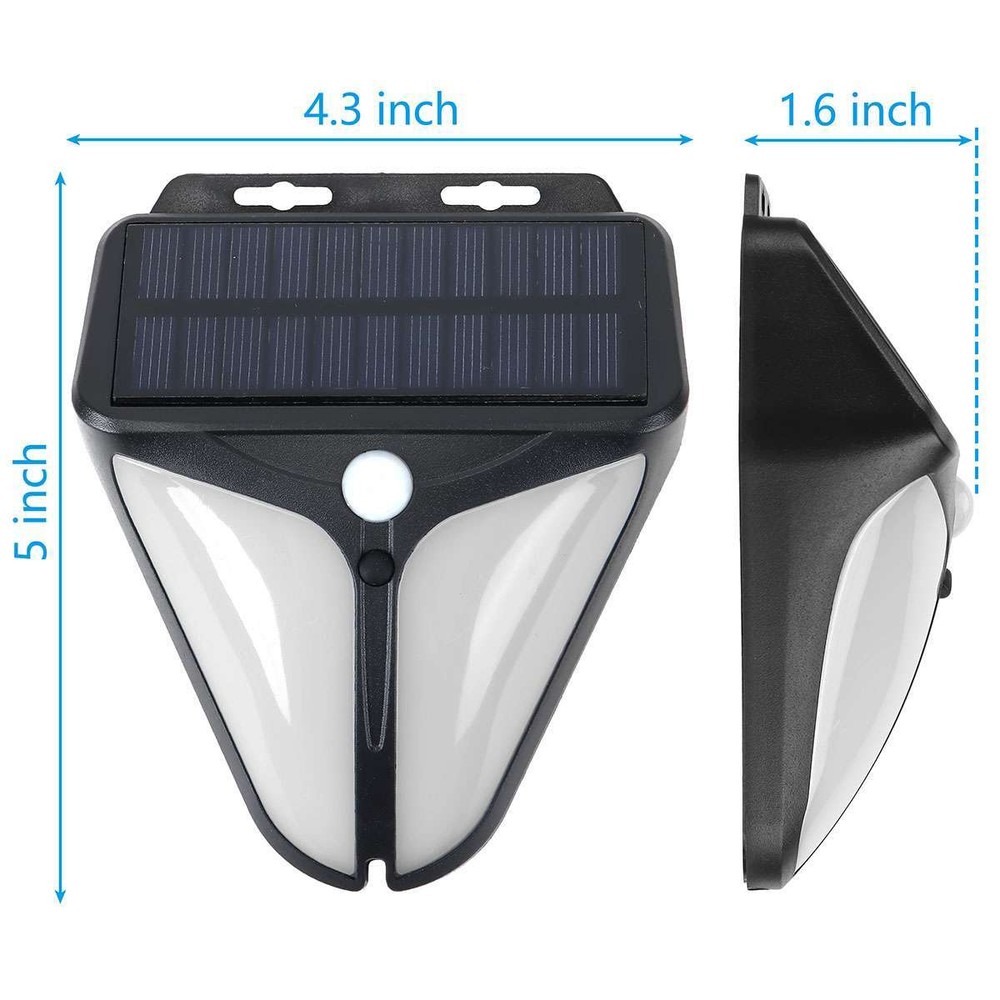 Solar Alarm LED Light with Strobe Light Motion Sensor Detector Wireless Outdoor