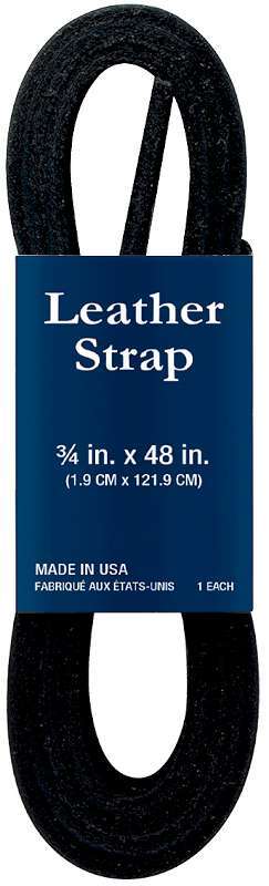 Silver Creek Leather Strap 3/4"X48" Black