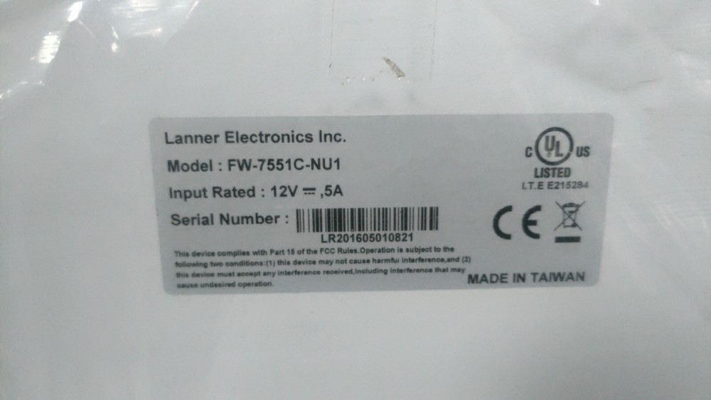 LANNER FW-7551C-NU1 Desktop Network Appliance