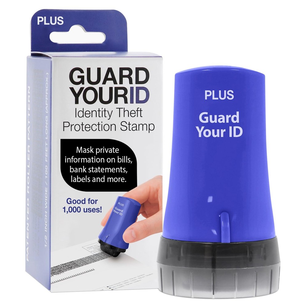 Identity Theft Prevention Security Stamp Advanced Roller 2.0 Blue
