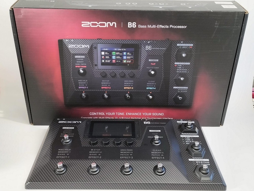 Zoom B6 Bass Multi-Effects Processor For Electric Bass With Power Cable