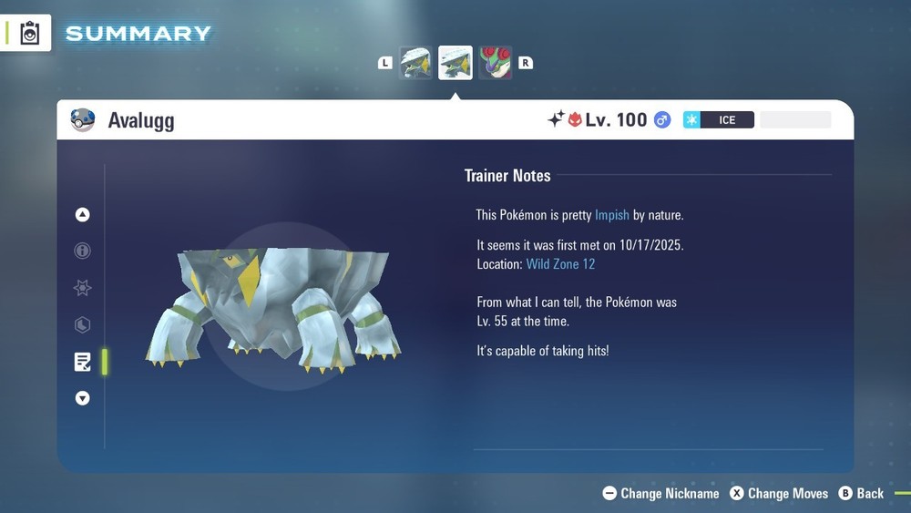 Avalugg Shiny Alpha 6IVs Battle Ready - Legends ZA