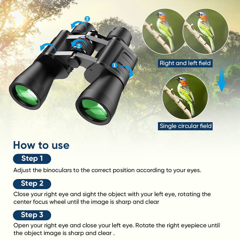 180x100 Military Zoom Powerful Binoculars Day/Low Night Hunting Camping Outdoor