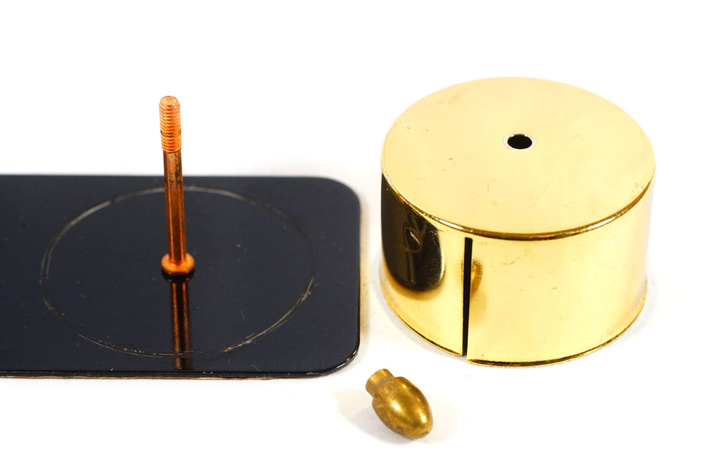 Mid-Century Brass Postage Stamp Dispenser & Envelope Scale Weight Station