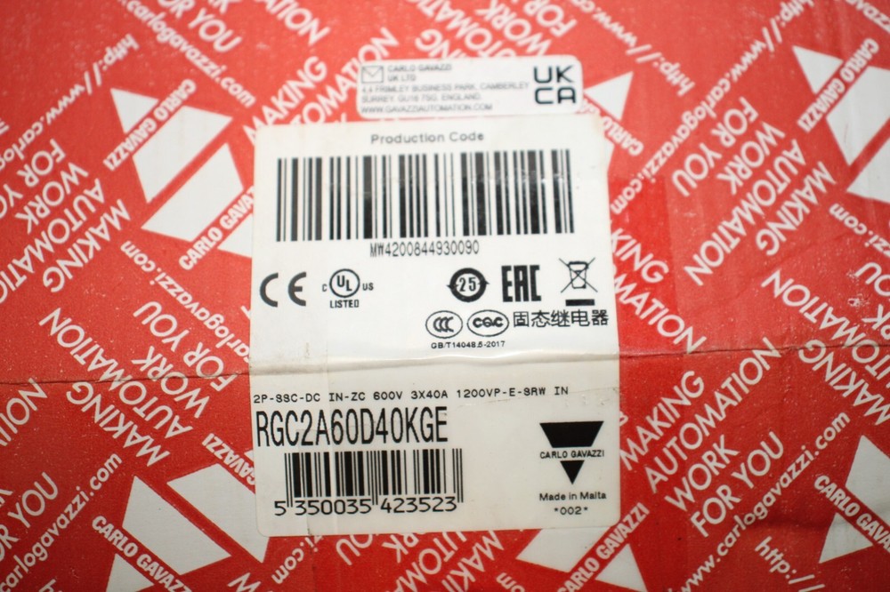 Carlo Gavazzi 3 Phase Solid State Relay 40A