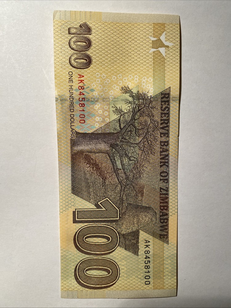 Zimbabwe 100 Dollars 2020 UNC Random Serial Numbers
