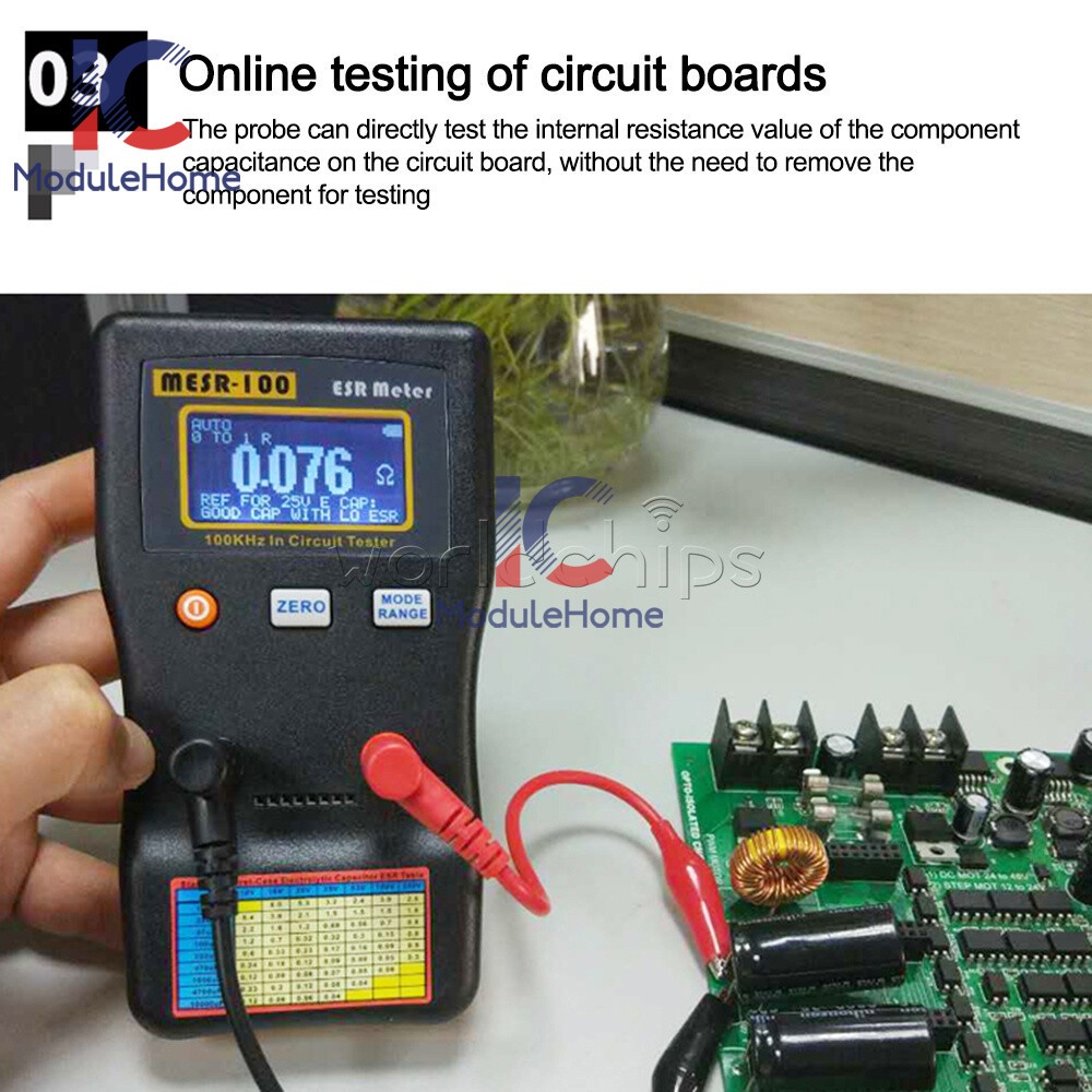 MESR-100 ESR Capacitance Ohm Meter Capacitance Internal Resistance Circuit Meter