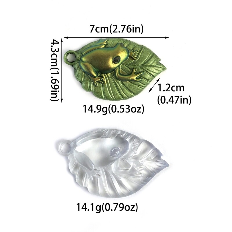 Keychain Casting Mold Leaf Frog Shape Keyring Silicone for Enthusiasts