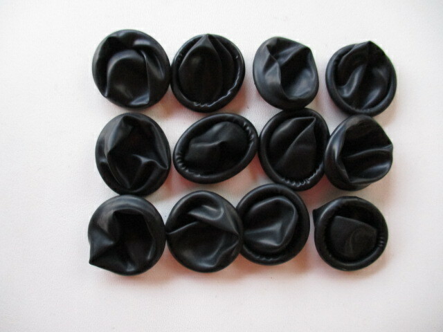 Black Latex Finger Cots Bergeon  MEDIUM size One Dozen