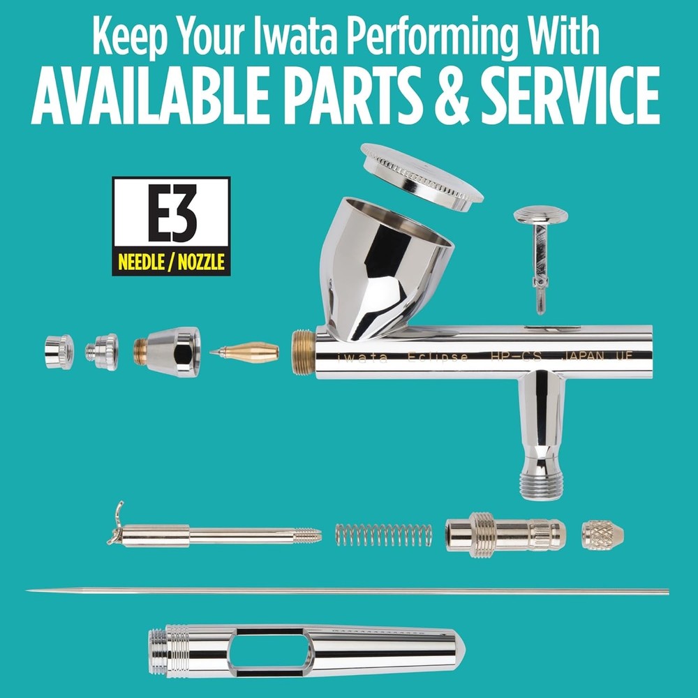 Eclipse HP-CS Airbrush - Gravity Feed Dual Action,High-Flow Atomization