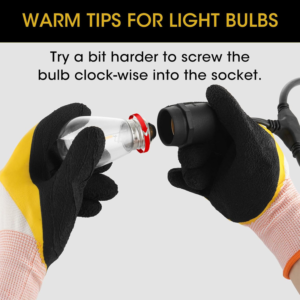 Outdoor Patio String Light Bulbs, Shatterproof Waterproof S14 LED Replacement Bu