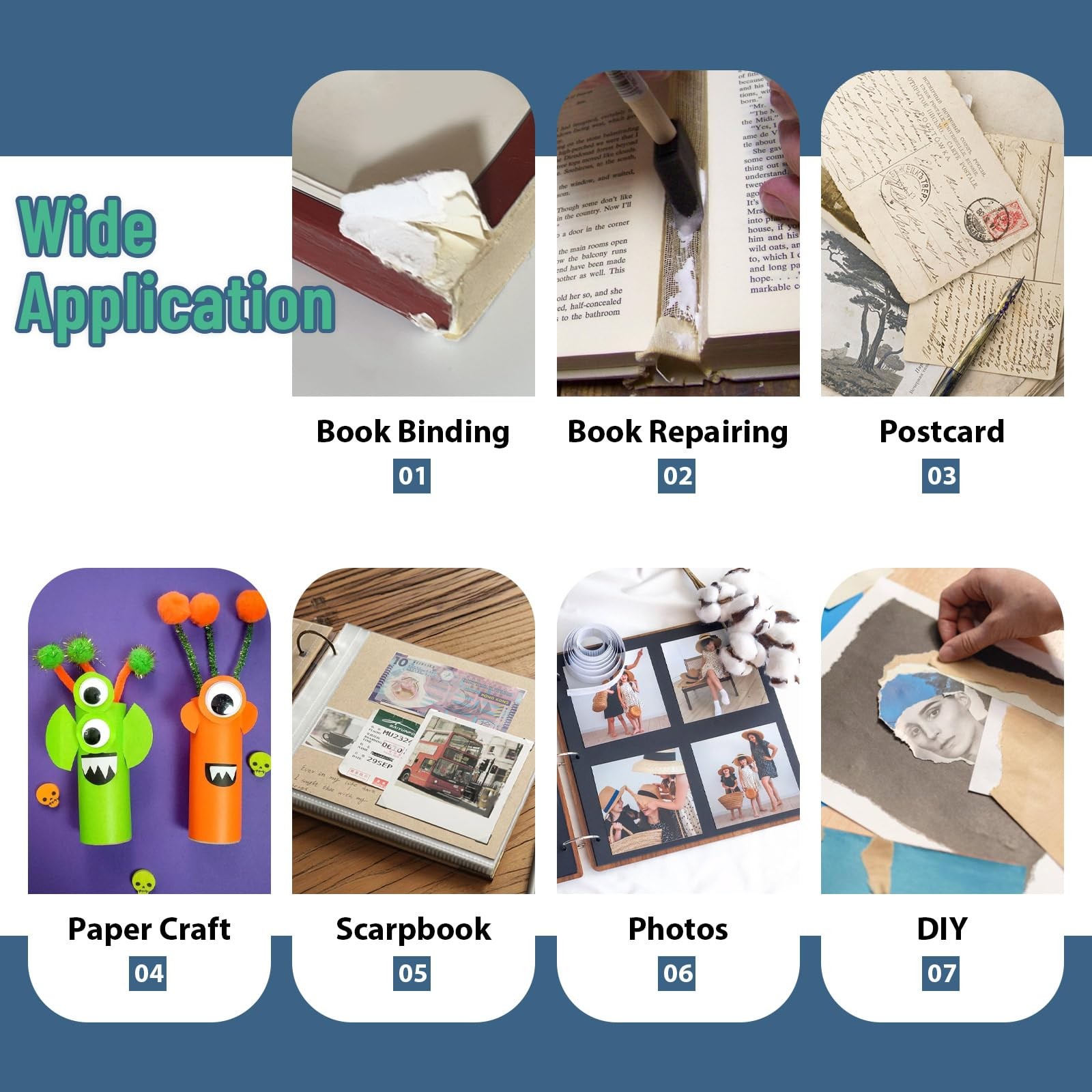 PH Neutral PVA Adhesive Bookbinding Glue Dries Clear Remains Flexible - 4 Ounce