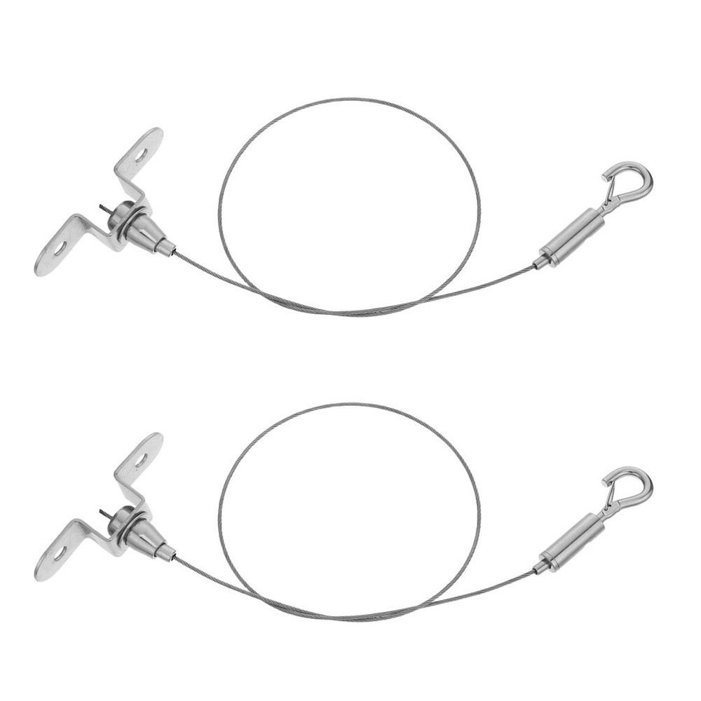 2 Pcs Hanging Chart Wire Hook Rope for Lamp Chains with Hooks Advertising Board