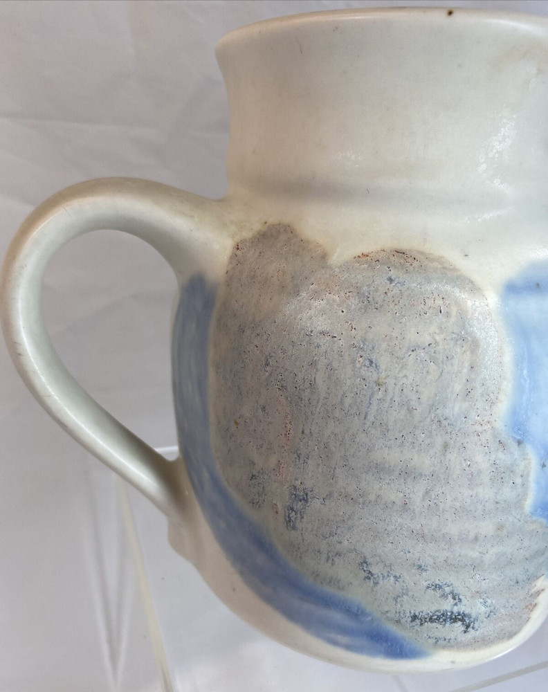 Lovely Ceramic Pottery Pitcher 32oz Marked KS