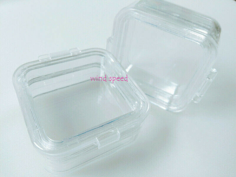 10x Hinged Display Box Membrane Jewelry Chip Shockproof Denture Storage Case