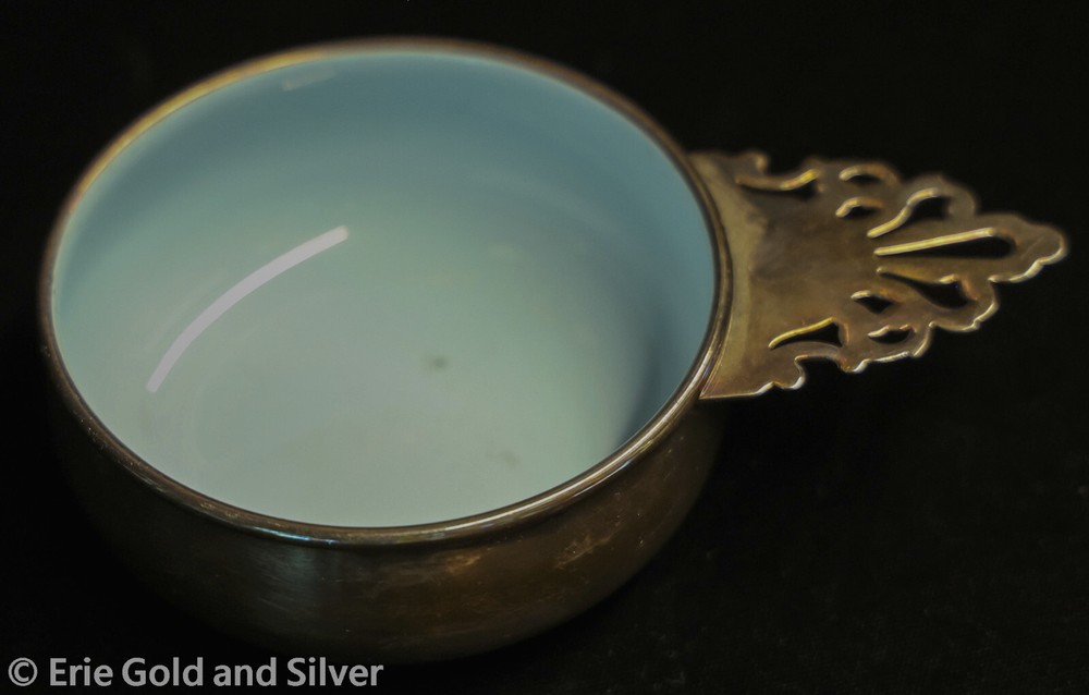 Reed & Barton Blue Enamel Dish