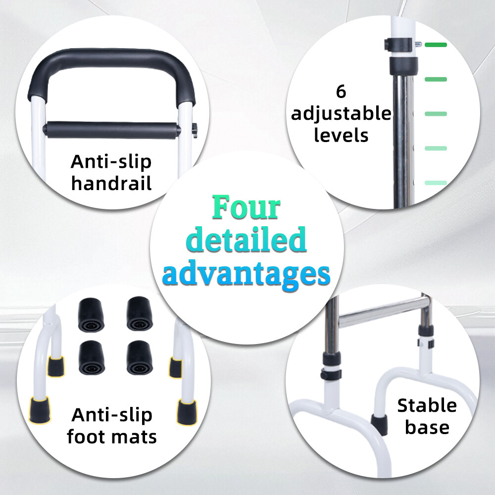 Assist Cane Height Adjustable Quick Assembly Walking Frame For Seniors Mobility