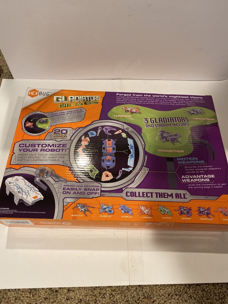 HEXBUG Gladiators Battling Robots Stadium Battle Strategy Kit W/3 Gladiators