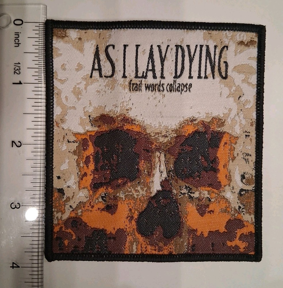 As I Lay Dying Frail Words Collapse Black Border Woven Patch