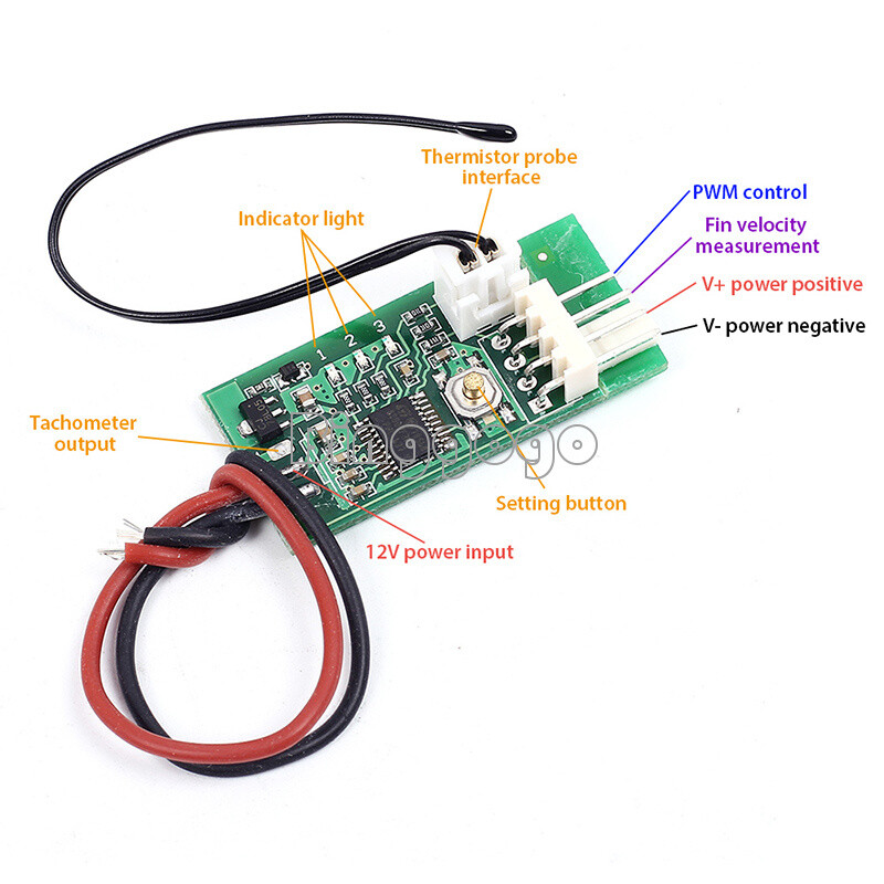DC 12v 3a 4pin PWM PC CPU Fan Temperature Control Thermostat Speed Controller U