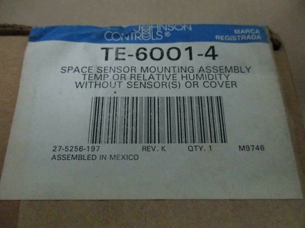 Johnson Controls TE-6001-4 Space Sensor Mounting Plate Assembly NEW T854