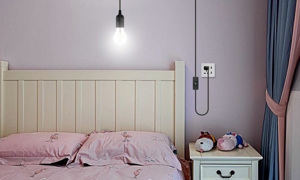 Extension Hanging Lantern Pendant Lamp Cord E26/E27 Light Bulbs Socket w/ Switch