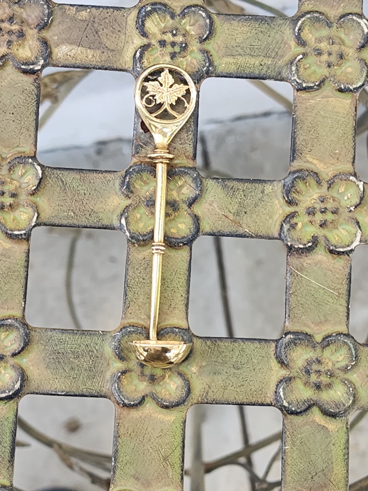 Antique 19th Century Sterling Silver Scruple Spoon