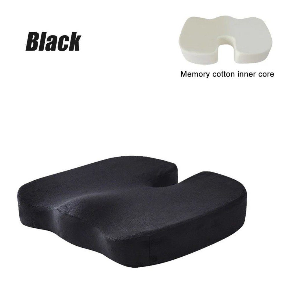 Memory Foam Seat Cushion Lumbar Support Ergonomic Back Support for Office Car