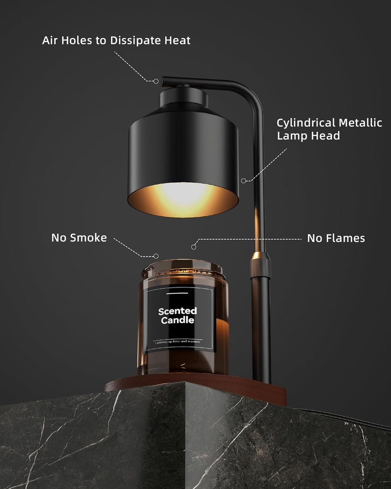 Candle Warmer Lamp with Timer & Dimmer for Yankee Candles, Adjustable Height ...