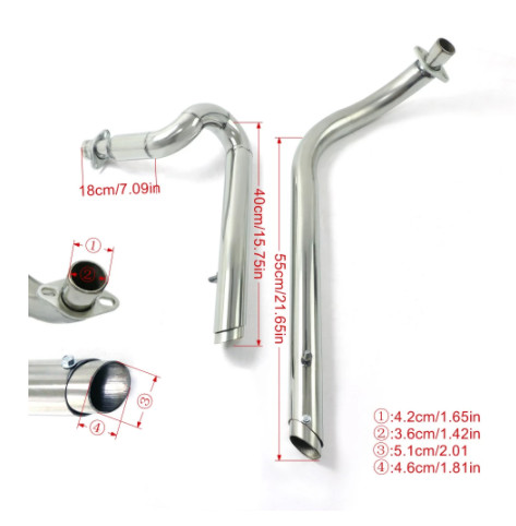 Exhaust Pipes System Chrome For Honda Shadow Steed 600 VLX600 VT600 VLX400 US