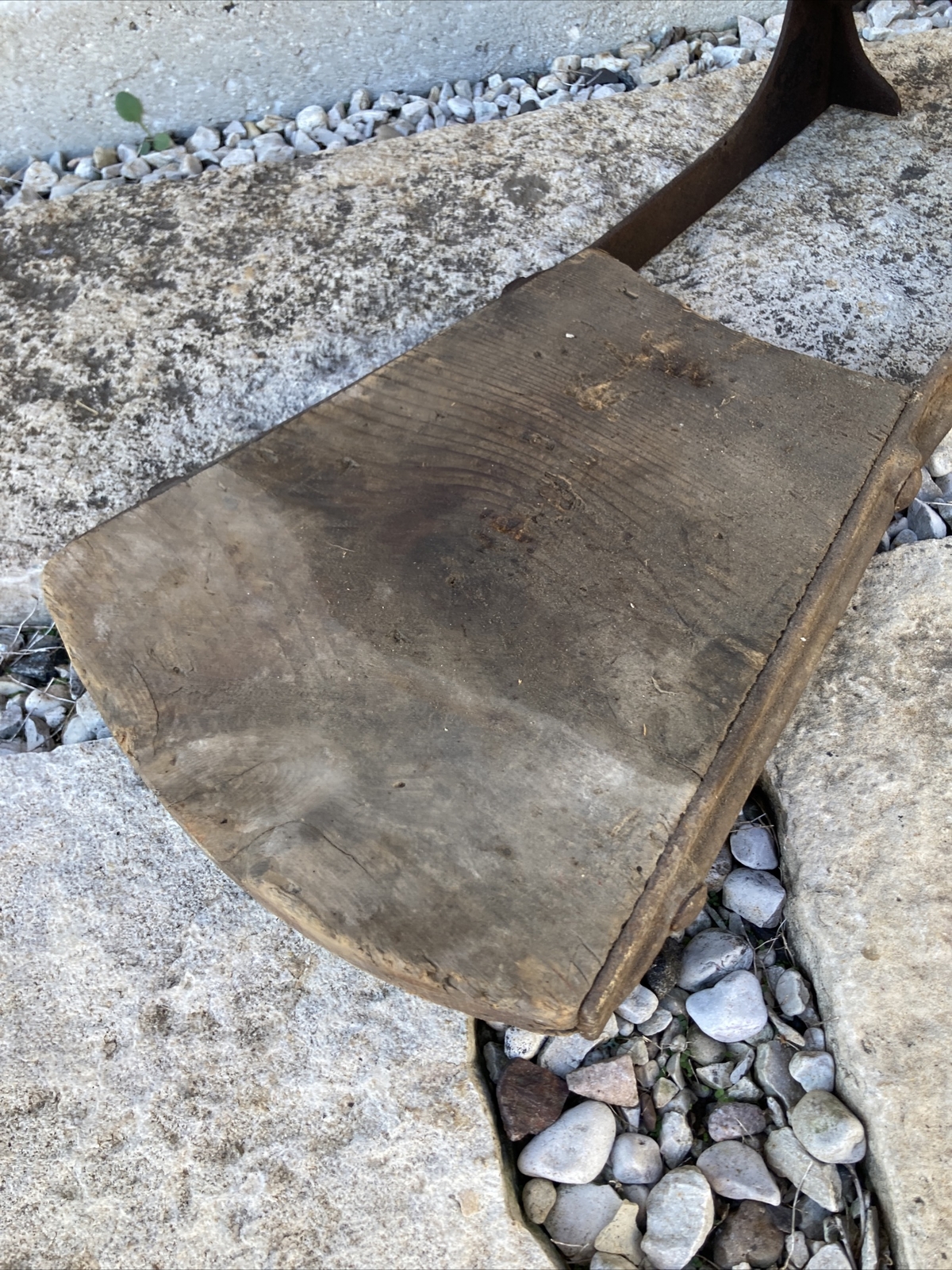 Antique Buckeye Boss Barn Beam Auger Drill Wood Cast Iron Anderson Indiana