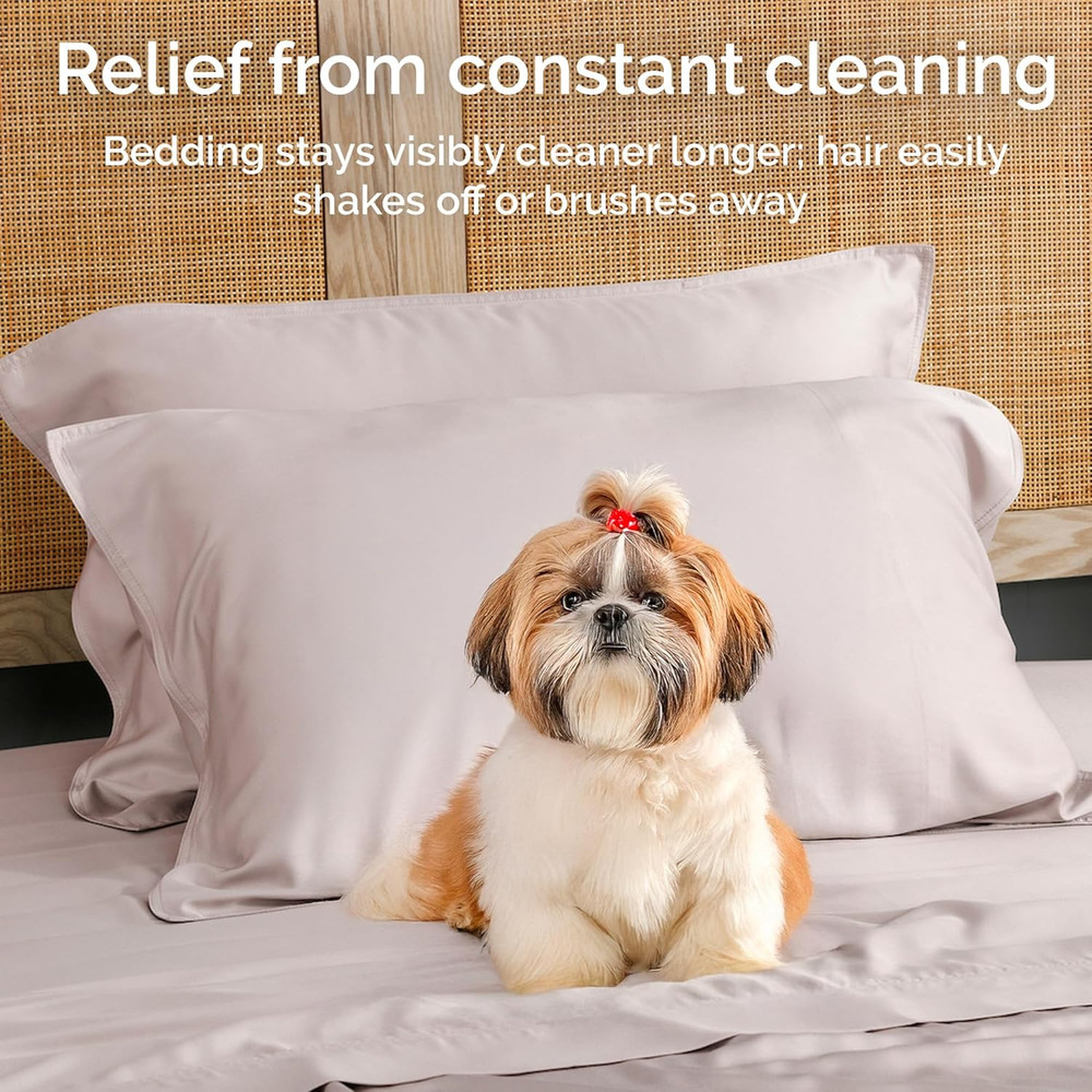 Cooling Bamboo Sheets Set with 2 Pillowcases - Soft & Hypoallergenic