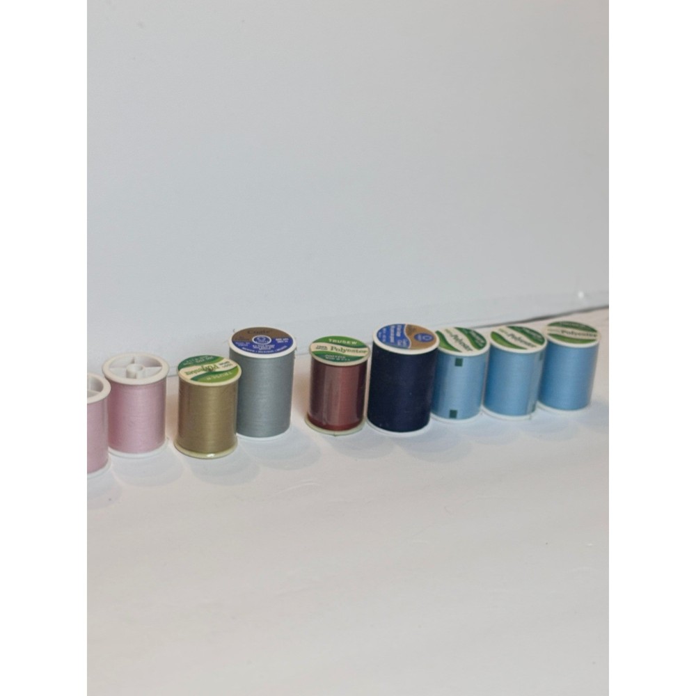 Coats & Clark Trusew Polyester Thread Lot 13 Spools Assorted Colors Sewing