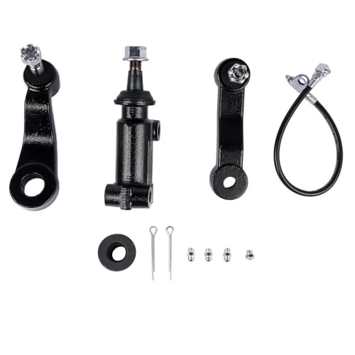 Front Idler Arm 3 Grooves Splines with Bracket & Pitman Arm Replacement for