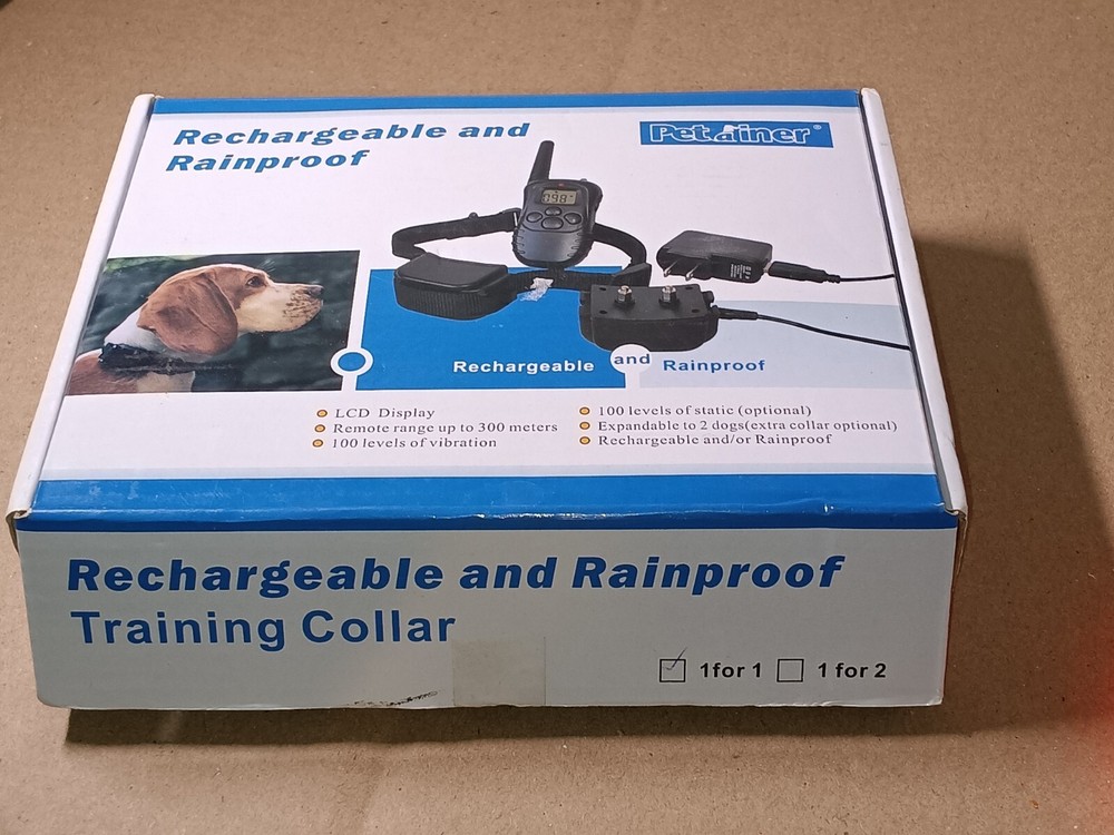 Petainer Rechargeable & Rainproof Training Collar Expandable LCD Display