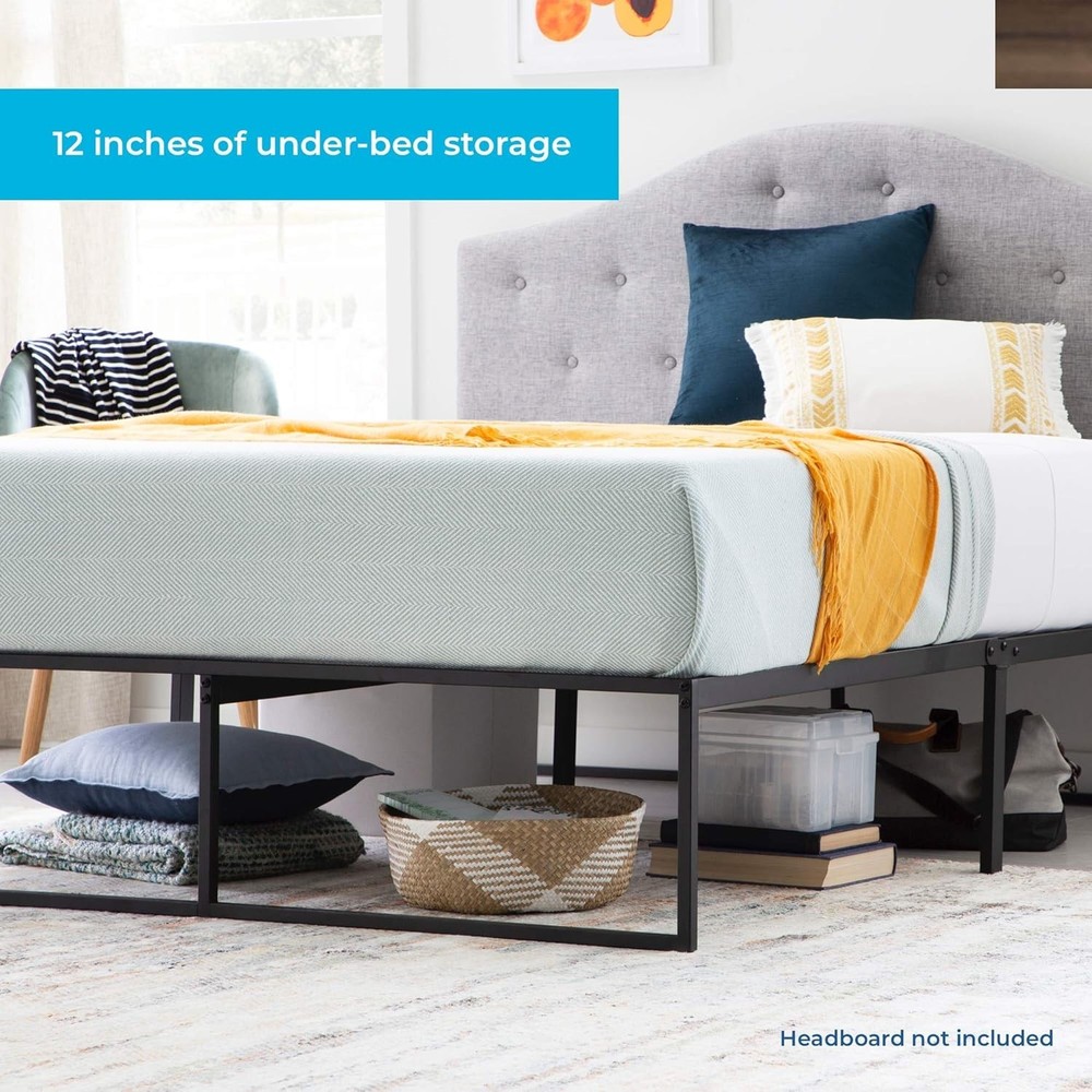 14-Inch Twin Metal Platform Bed Frame - Durable and Space-Saving Solution