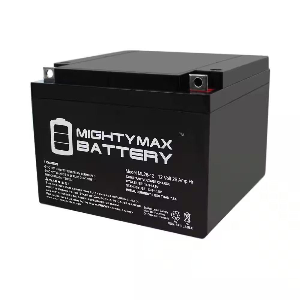12-Volt 26AH Battery Replacement for ETX30L