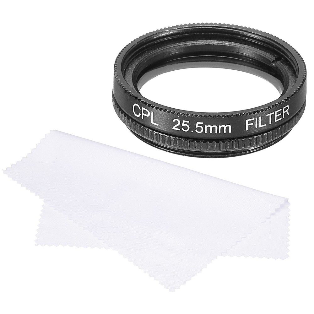 25.5mm Circular Polarizer Filter Polarizing Filter with Cleaning Cloth