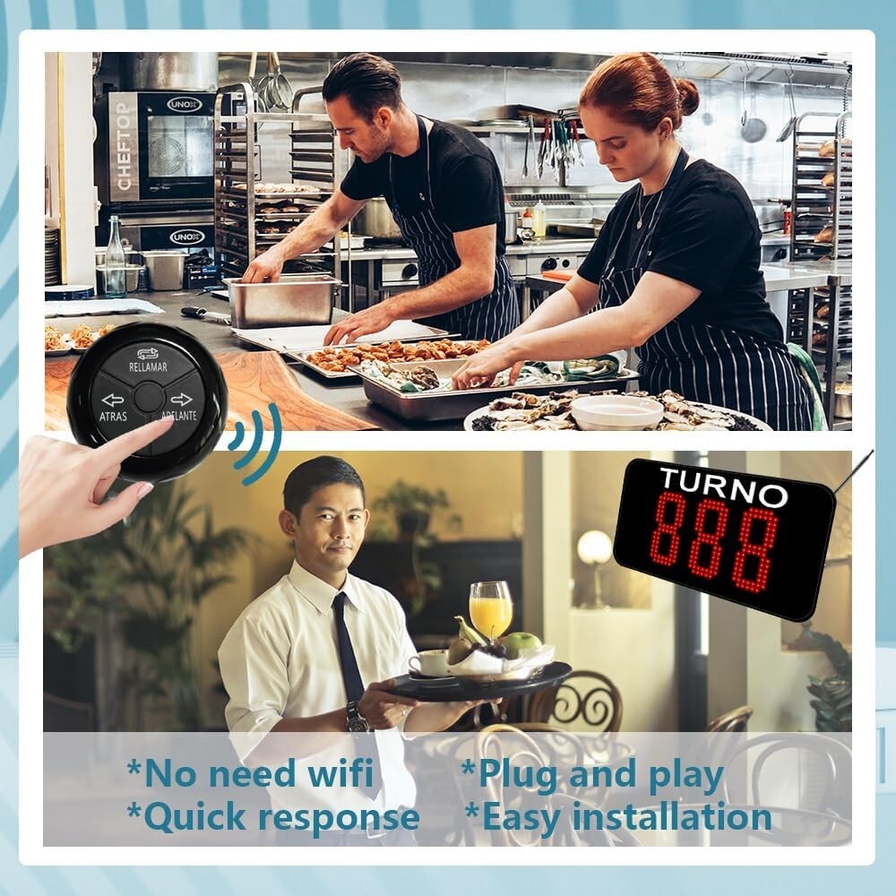 Take a Number System Wireless Queue Calling System with 1 Take a Number Display