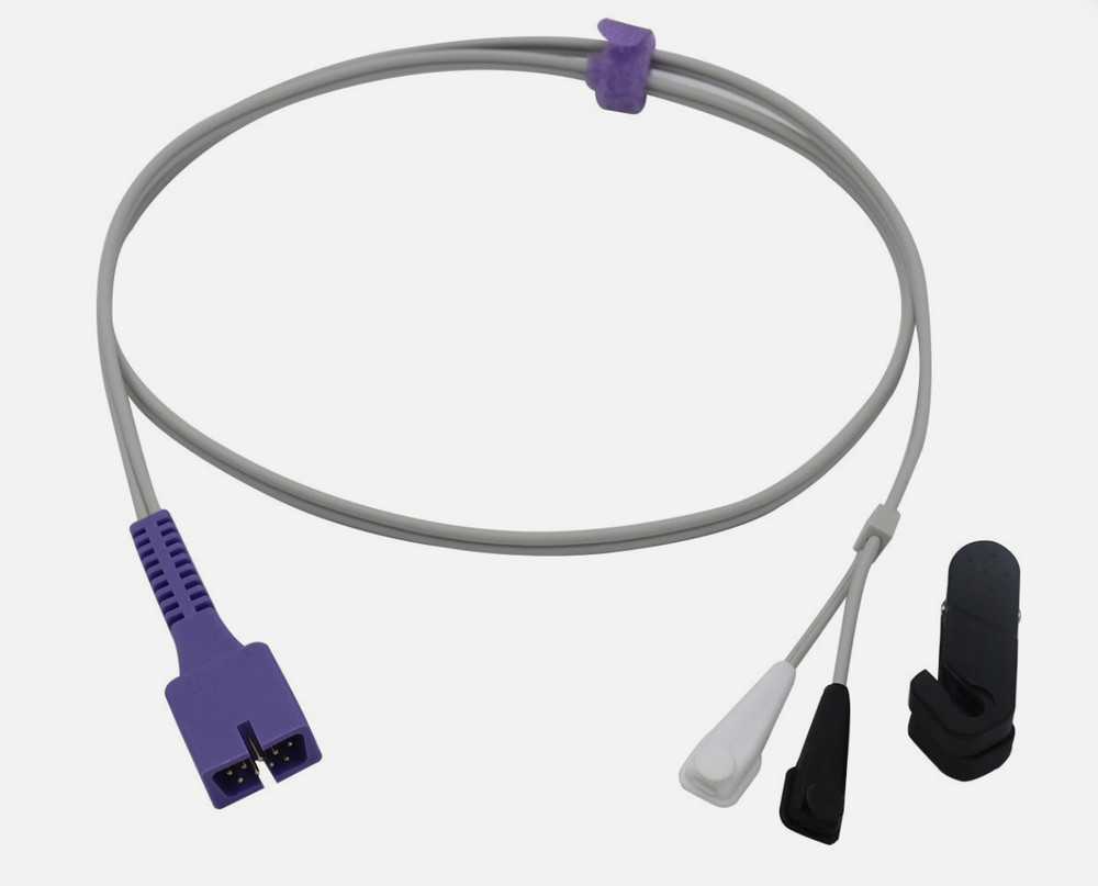 Philips Ear Lingual Compatible SpO2 Sensor w/ Black Adapter - Same Day Shipping