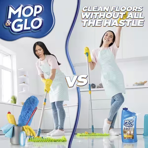 Mop and Glo Professional Multi-Surface Floor Cleaner - 64 oz. 2-Pack NEW