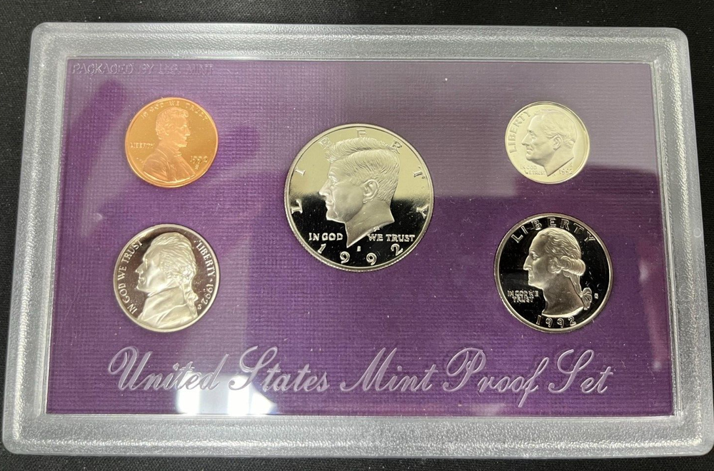 1992 Clad Proof Set U.S. Mint Original Government Packaging with COA