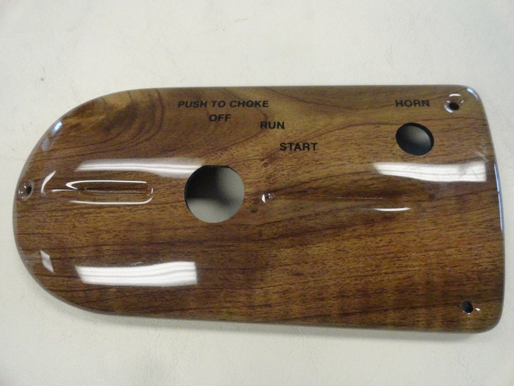 CRESTLINER WOODGRAIN BLANK IGNITION SWITCH PANEL K-064-005 MARINE BOAT