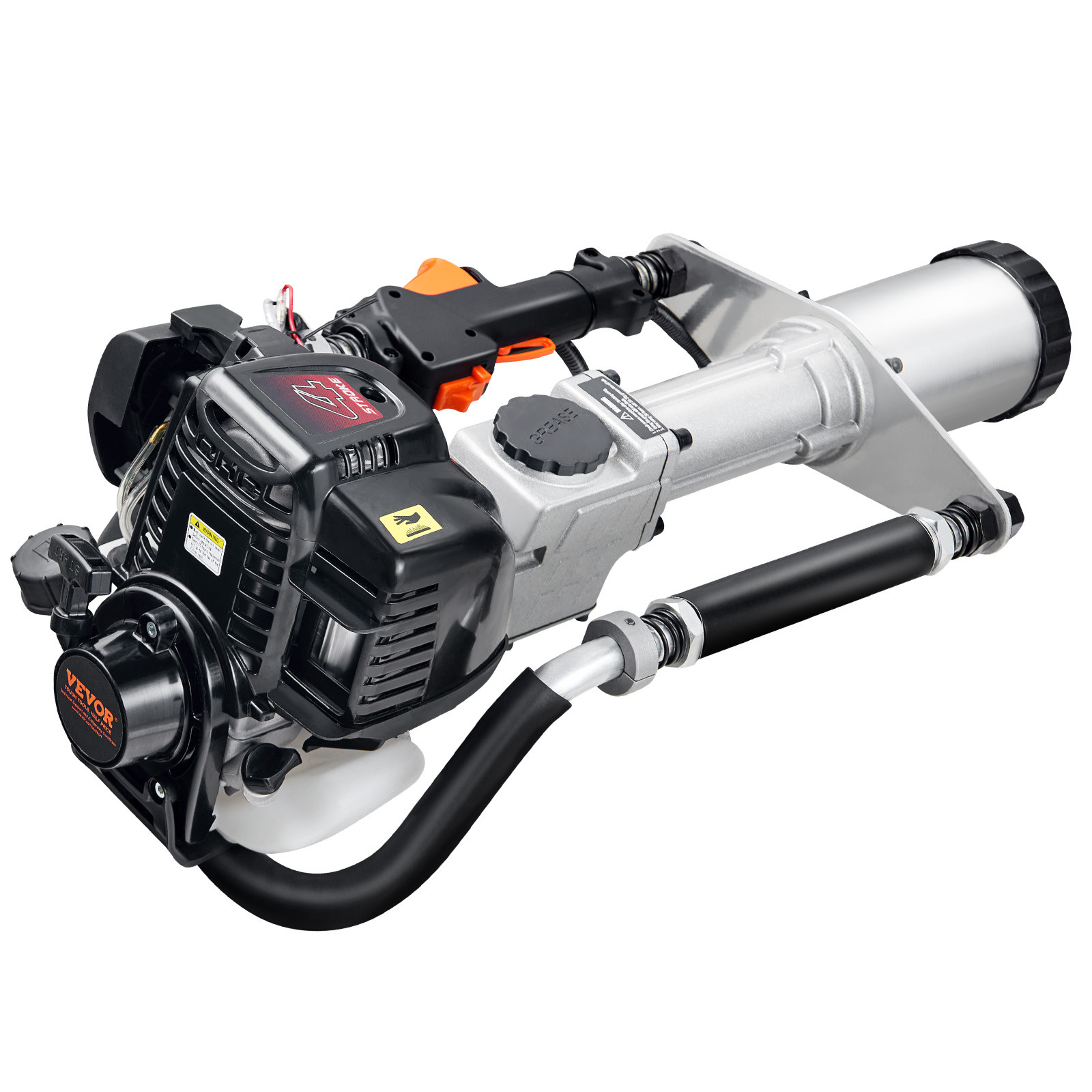 VEVOR 37.77cc Gas Powered T Post Driver 4 Stroke Fence Piling Pounder w/ 3 Head